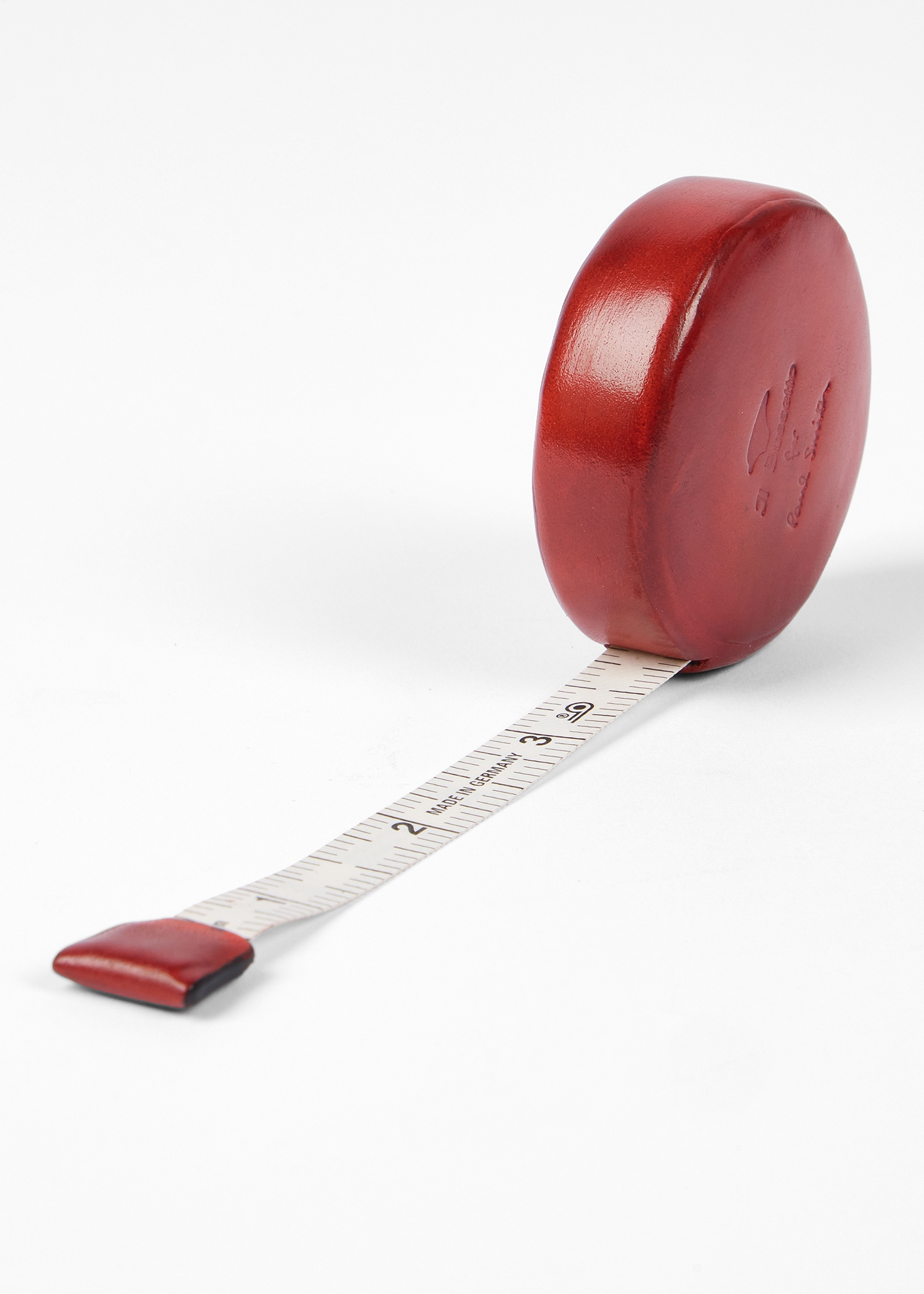 Il Bussetto for Paul Smith - Coral Red Leather Tape Measure - 3