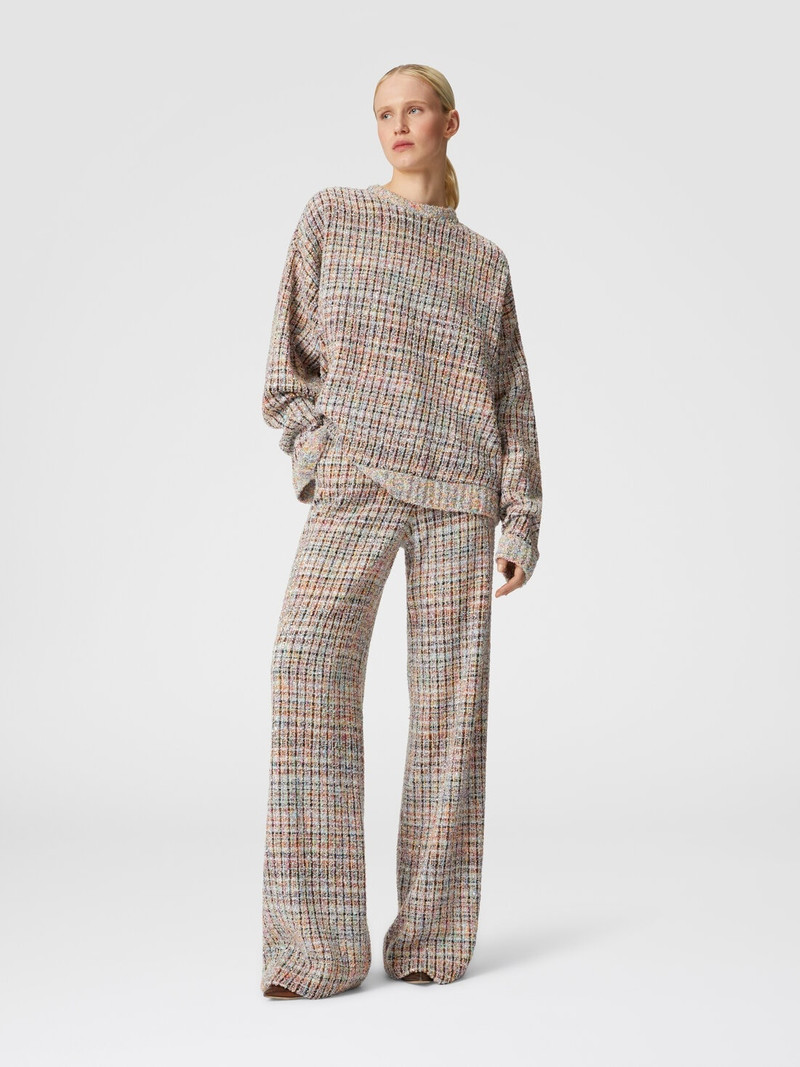 Missoni Bouclé checkered trousers with sequins outlook