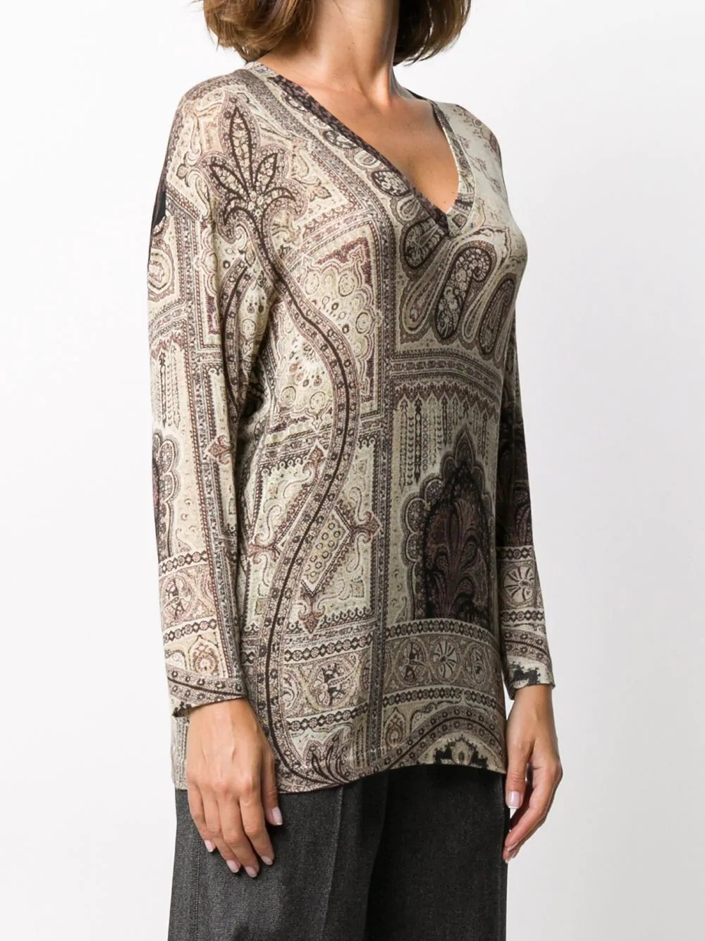 paisley embroidered top - 3