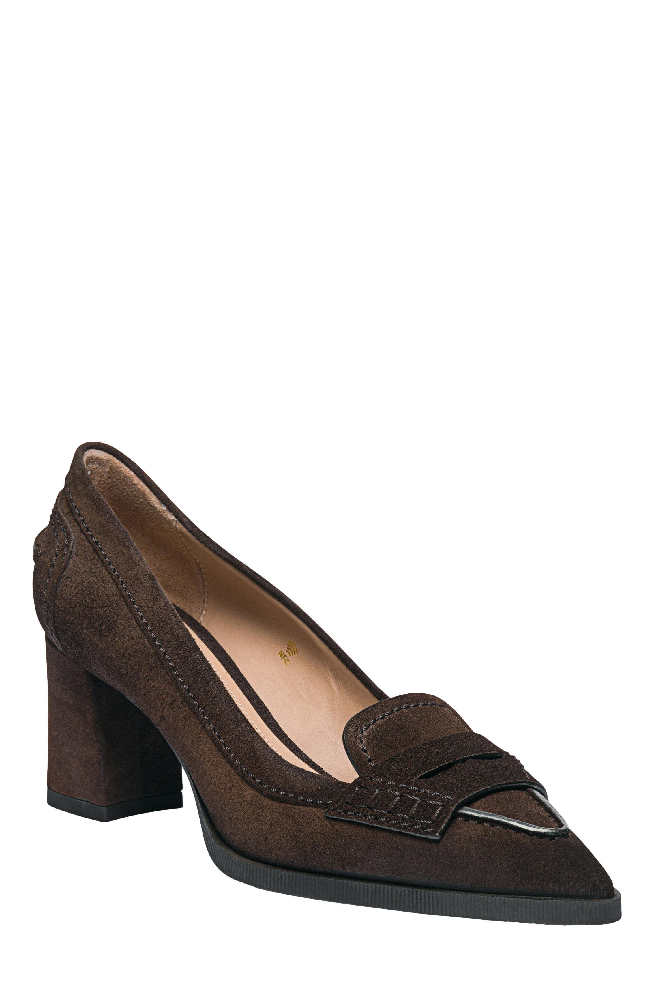 Santoni Women's suede mid-heel pump in Brown at Nordstrom - 2