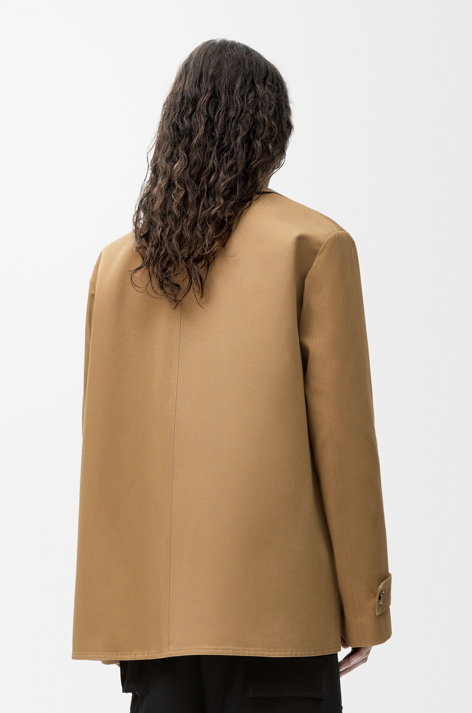 Coat in cotton and nappa calfskin - 4
