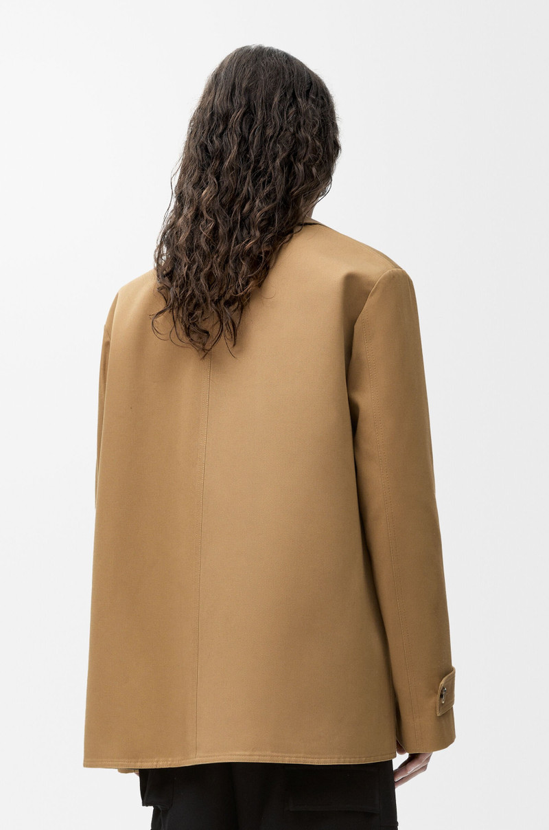 Coat in cotton and nappa calfskin 4