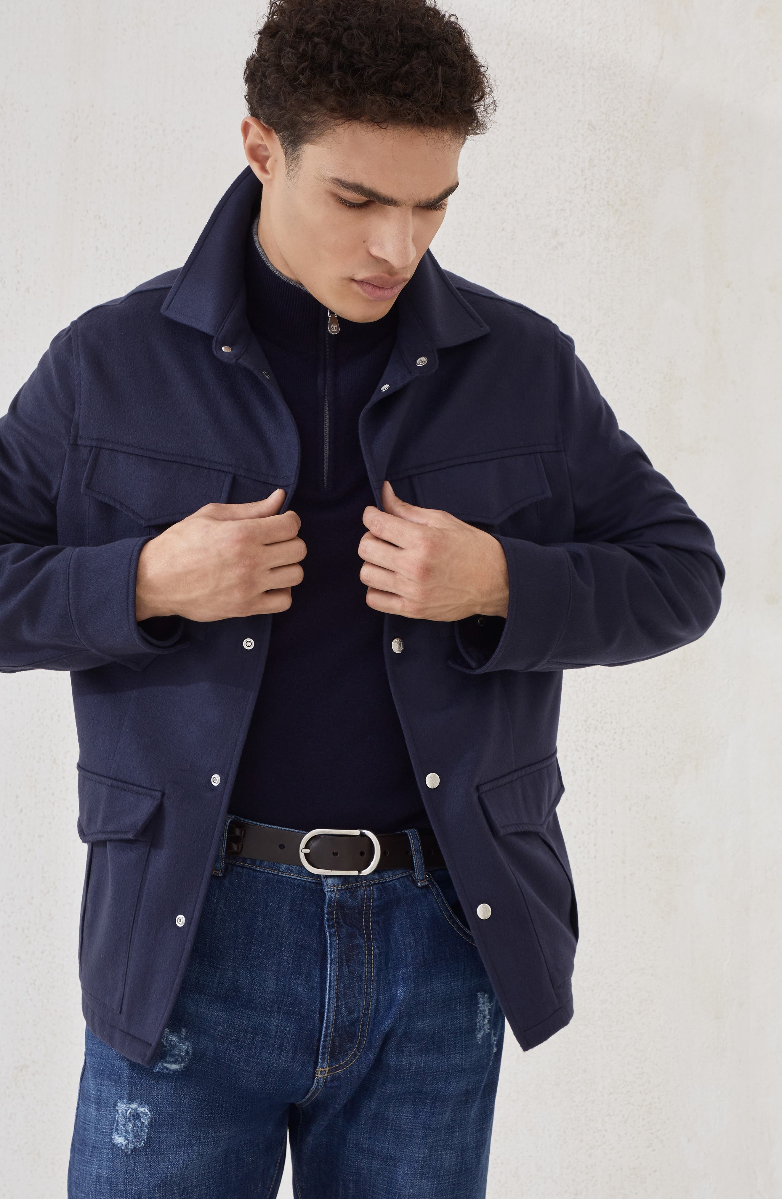 Brunello Cucinelli Cashmere sweater in Navy Blue at Nordstrom - 5