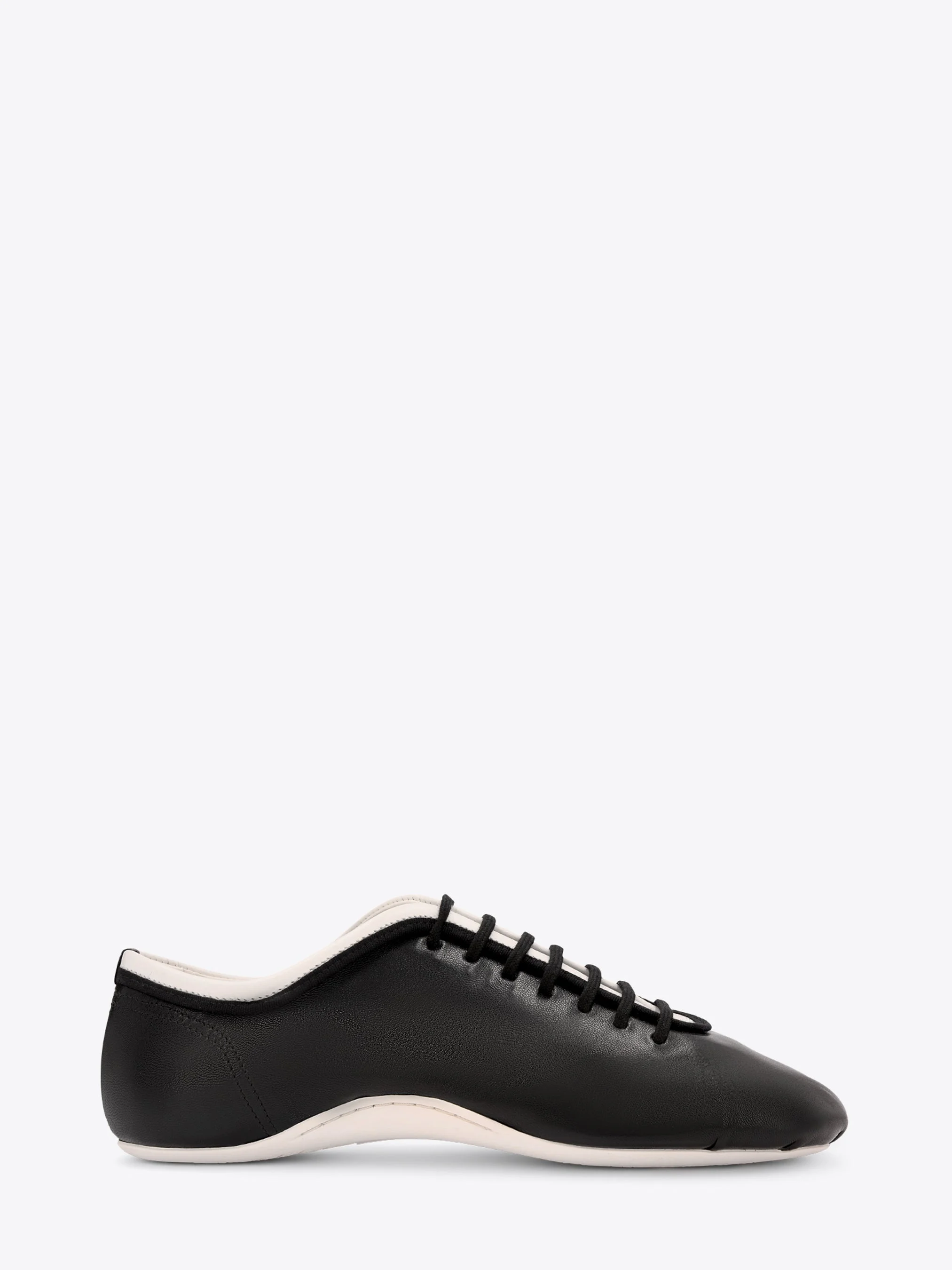 LEATHER BALLERINA SNEAKERS - 1