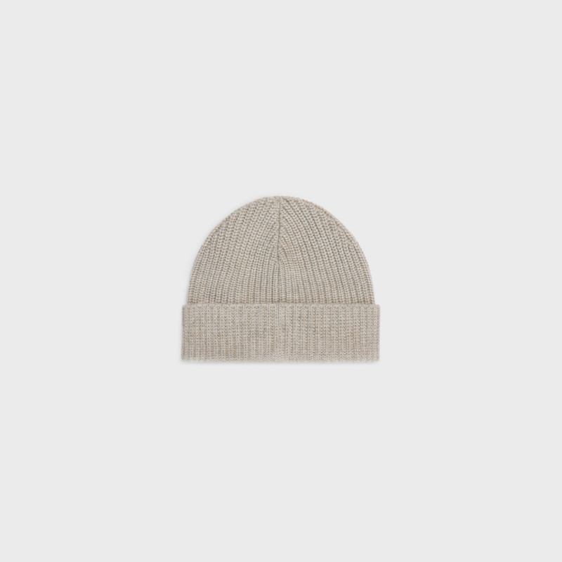 CELINE Triomphe beanie in heritage cashmere outlook