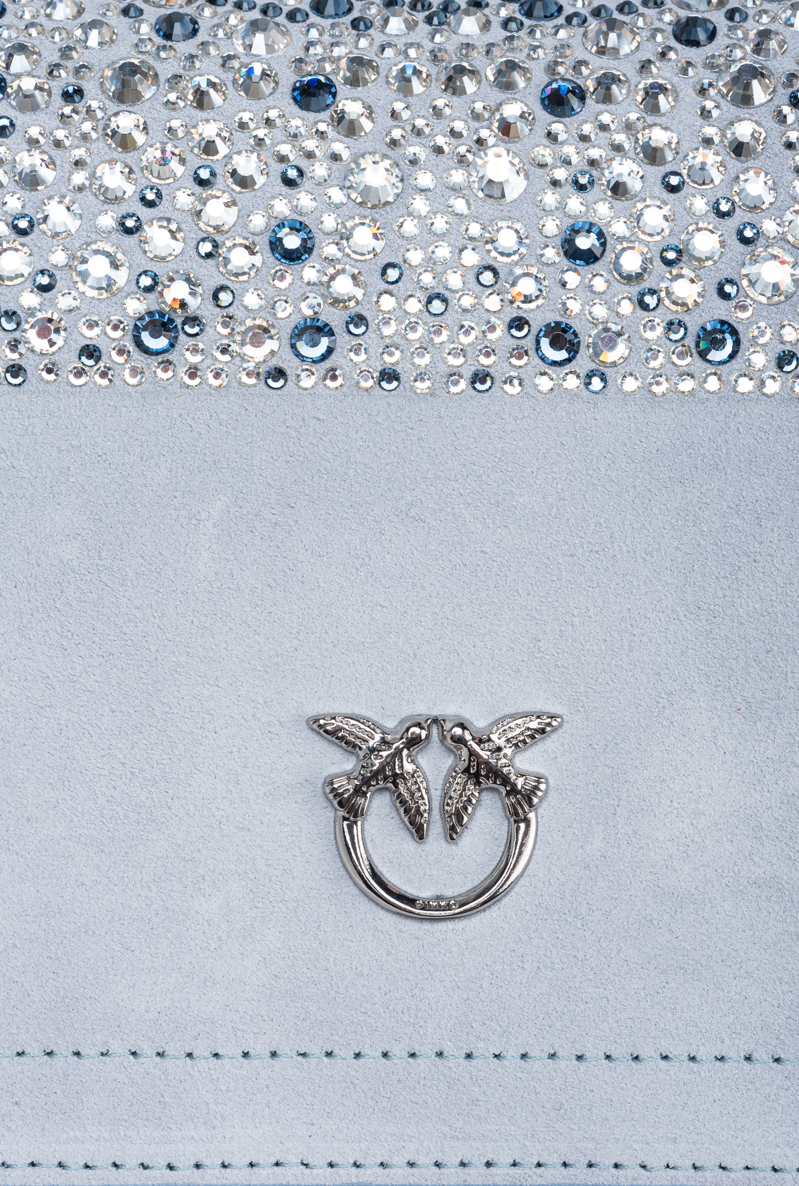 PINKO GALLERIA FULL-RHINESTONE MINI LOVE BAG CLICK - 5