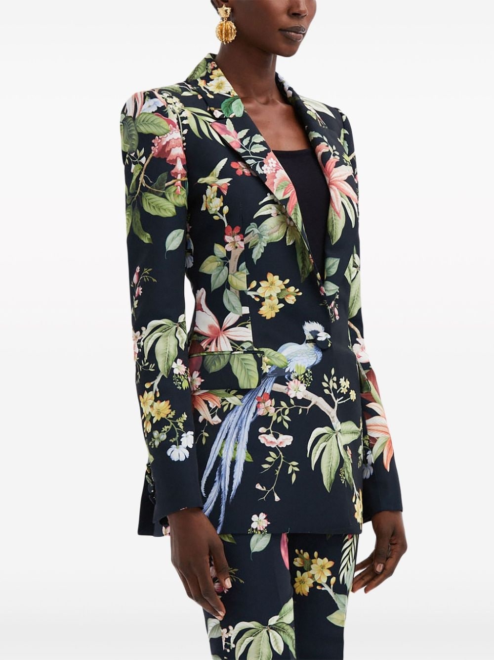 Flora & Fauna Faille blazer - 3