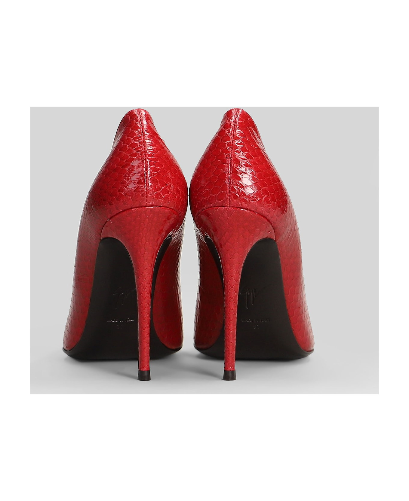 Raquel 105 Pumps In Red Leather - 4