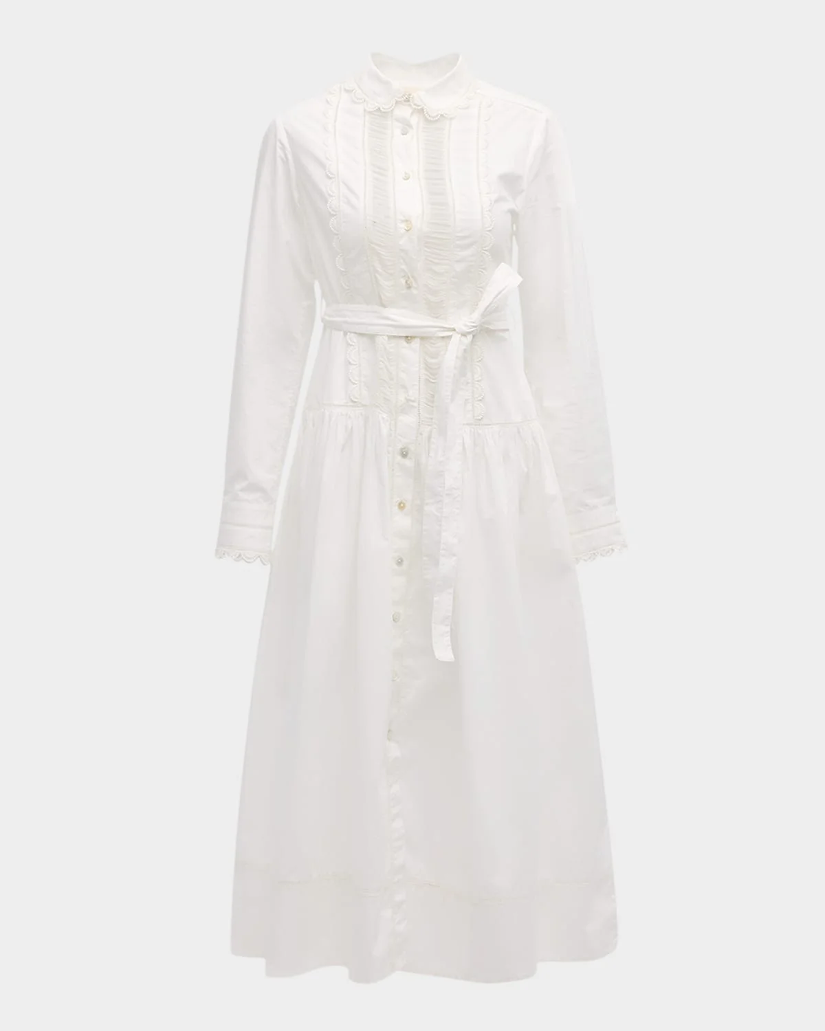 Ariane Embroidered Long-Sleeve Shirtdress - 1