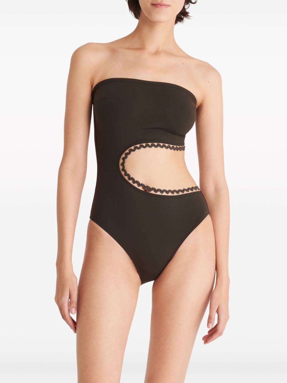 Dancing one-piece bustier swimsuit - 4