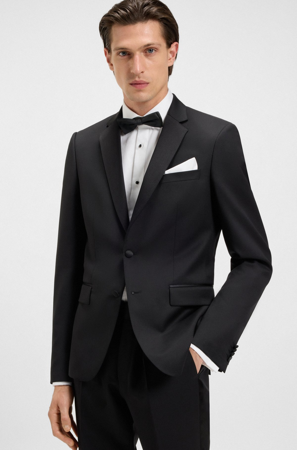 ITALIAN-MADE POCKET SQUARE IN EASY-IRON COTTON - 2