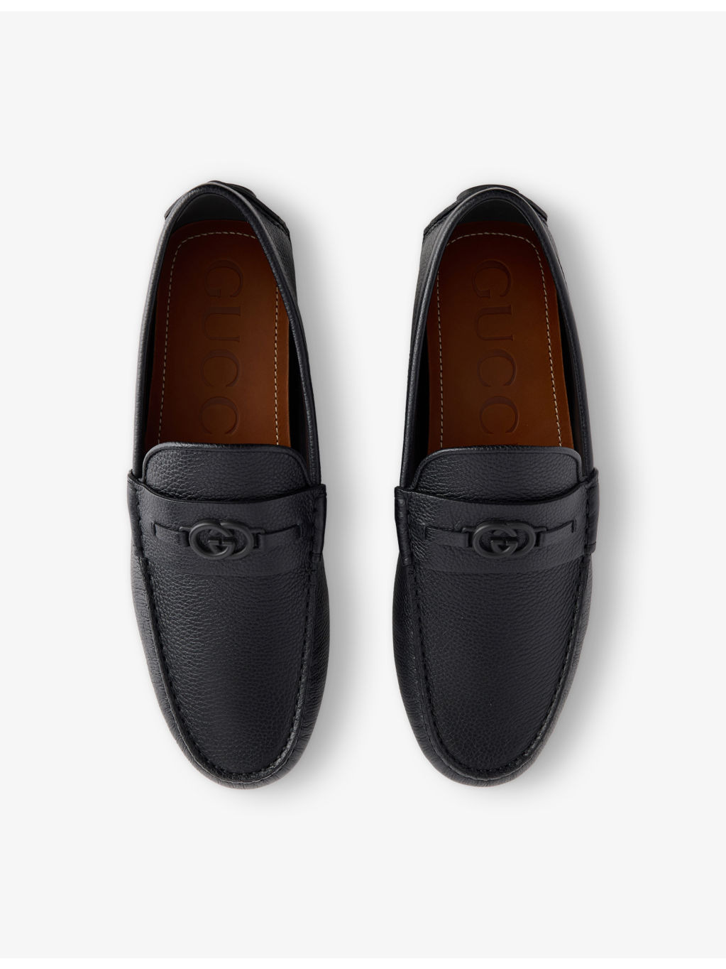 GG Leather Driver Loafers - 2