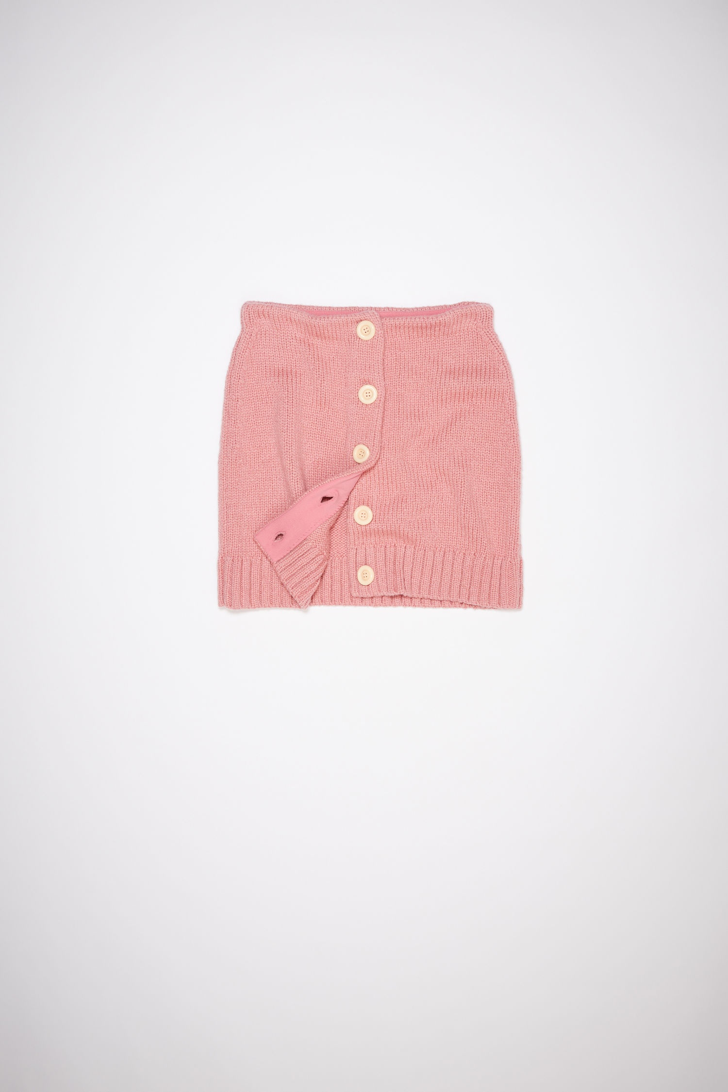 Textured wool skirt - Light pink - 5