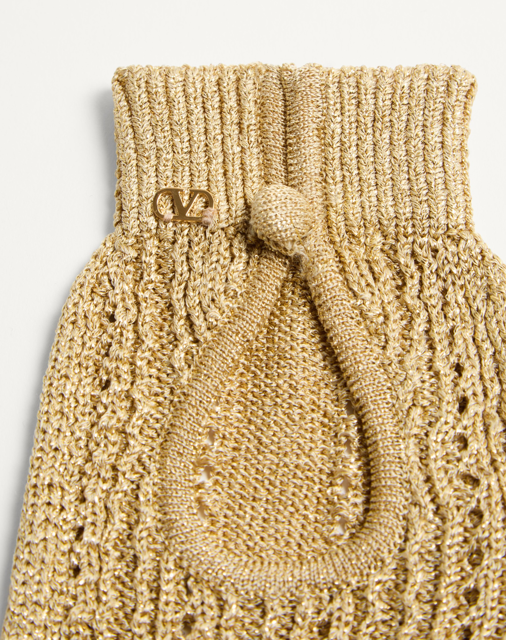FINGERLESS KNITTED GLOVES IN LUREX - 2