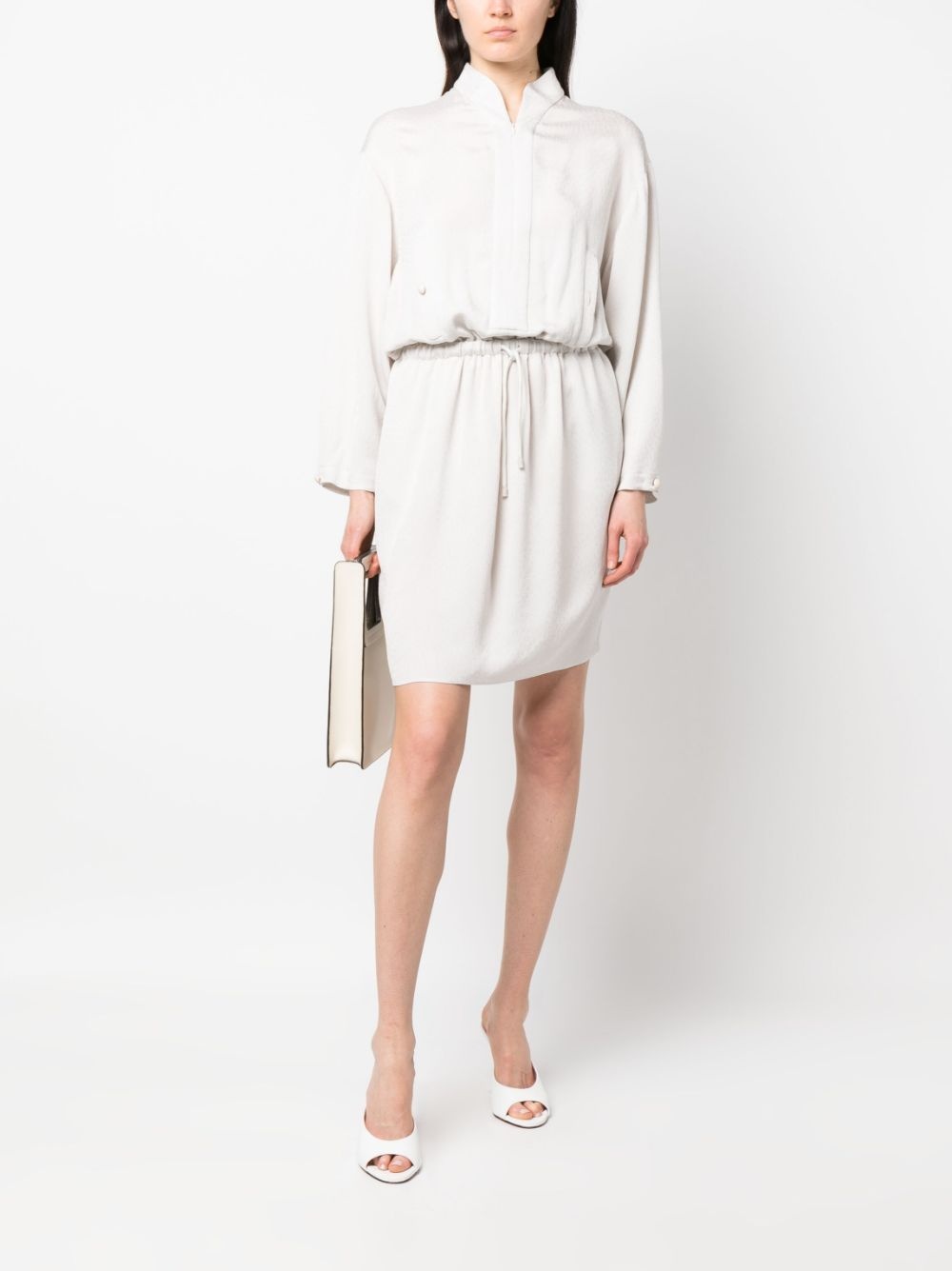 draped shirt dress - 2