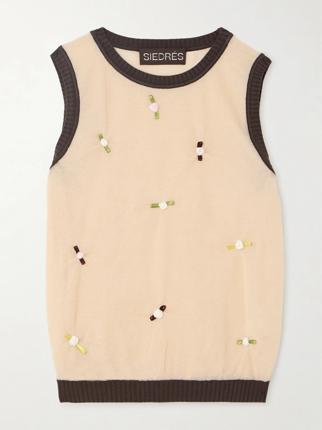 Teti Appliquéd Knitted Tank - 1