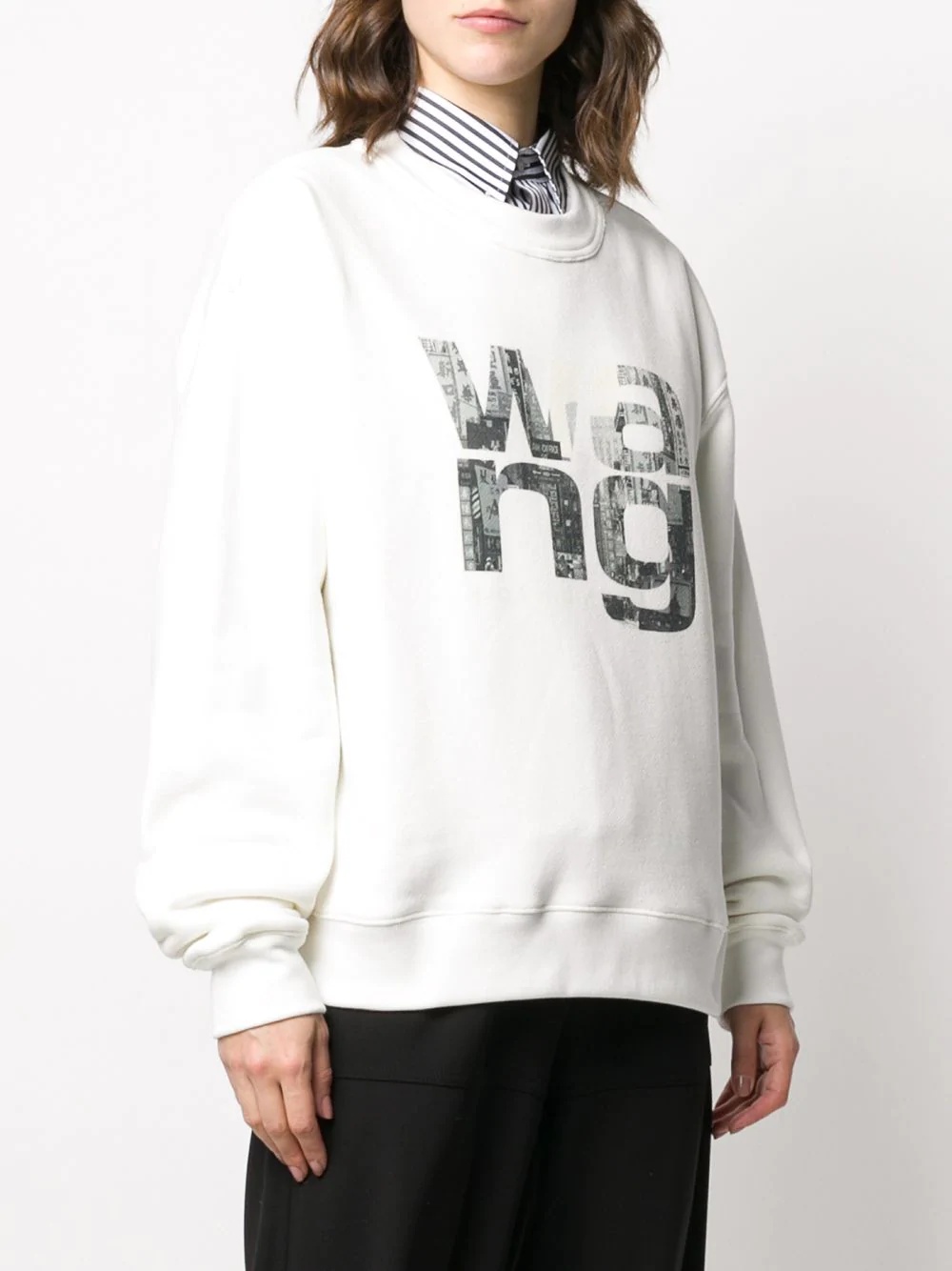 logo print sweatshirt - 3