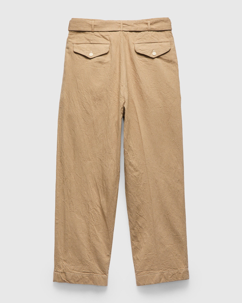 KAPTAIN SUNSHINE Linen Denim Belted Riviera Pants in Beige outlook