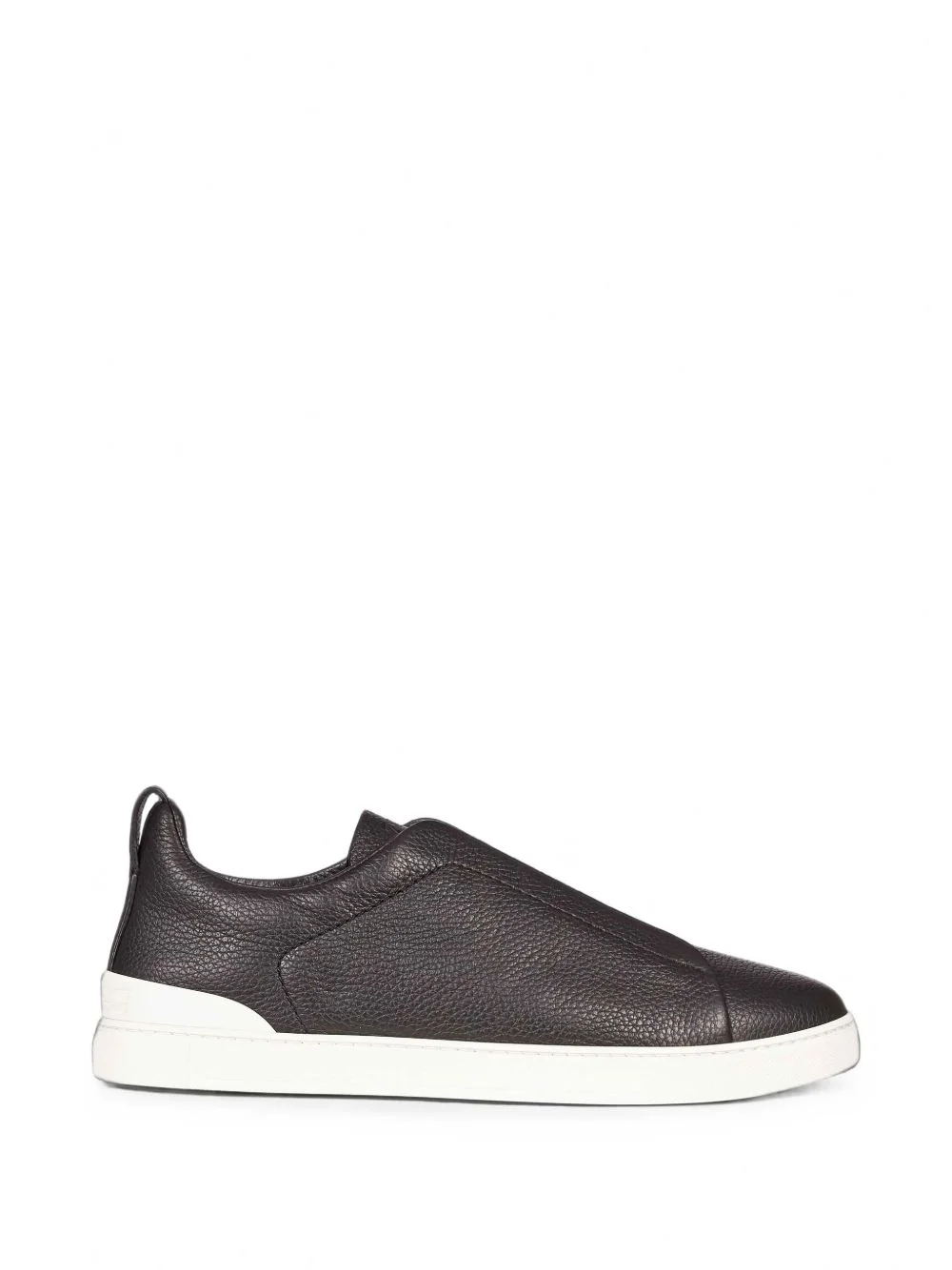 Triple Stitch grained leather sneakers - 1