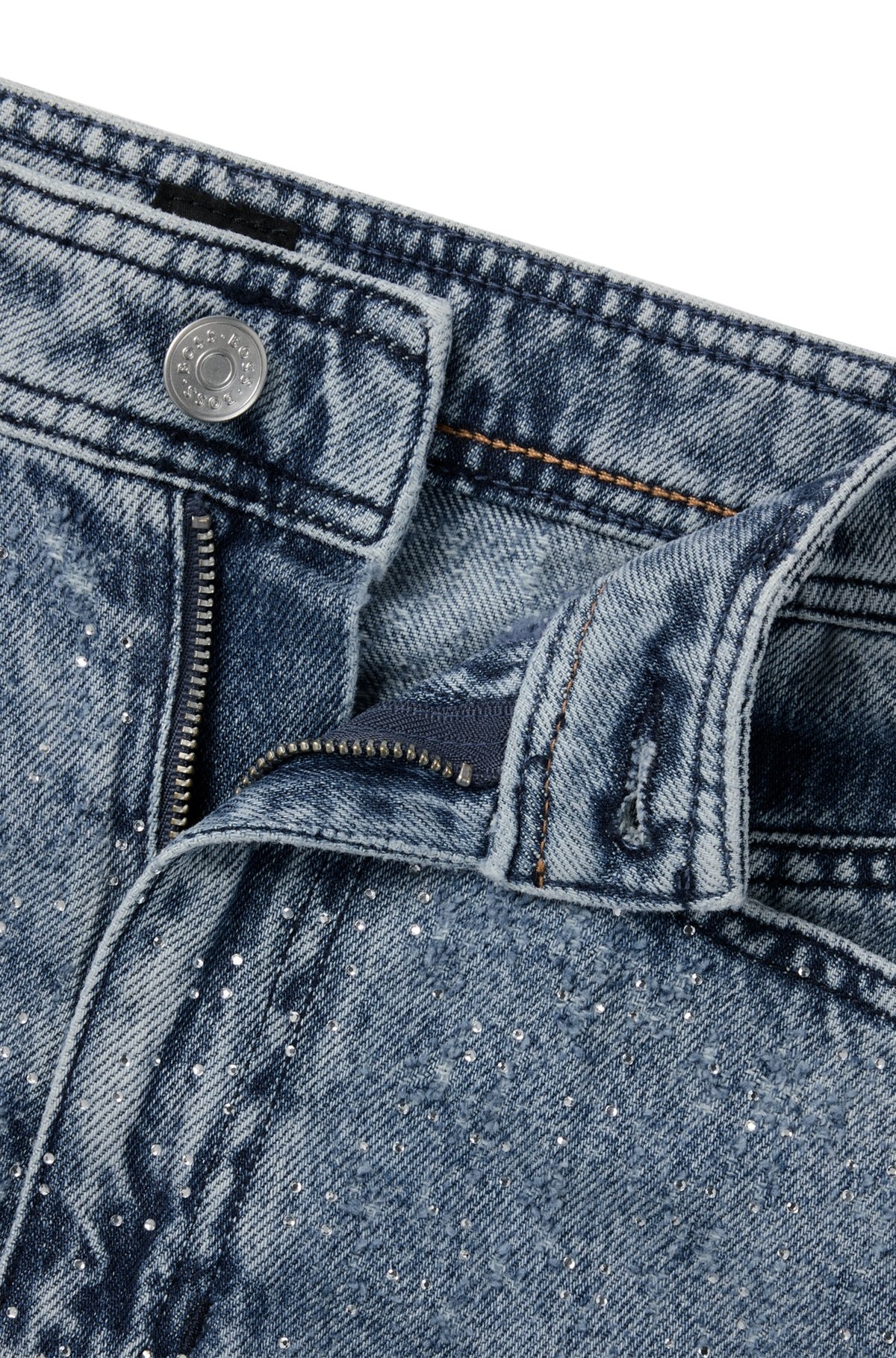WIDE-LEG JEANS IN BLUE DENIM - 6
