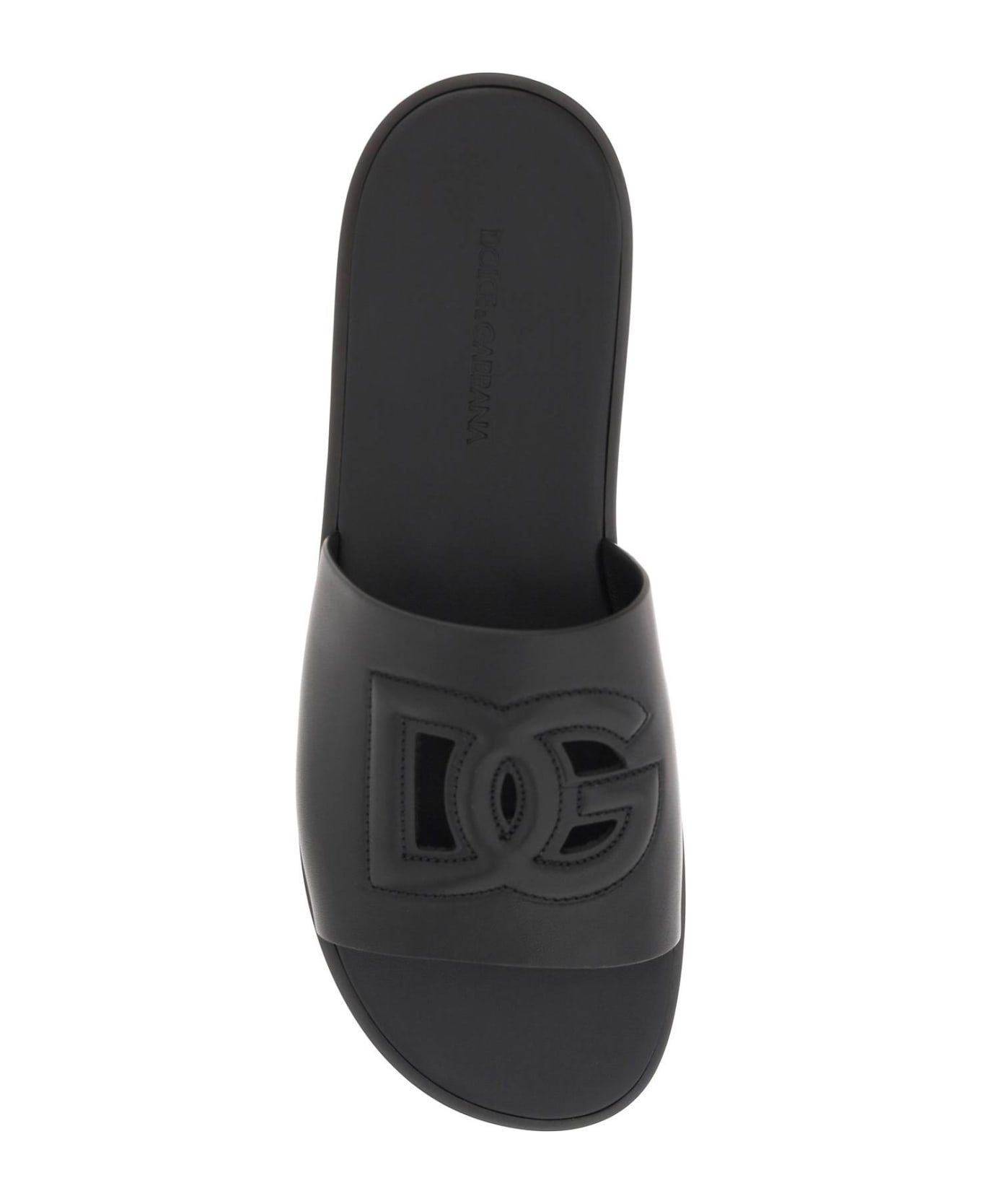 Calfskin Leather Slides - 2