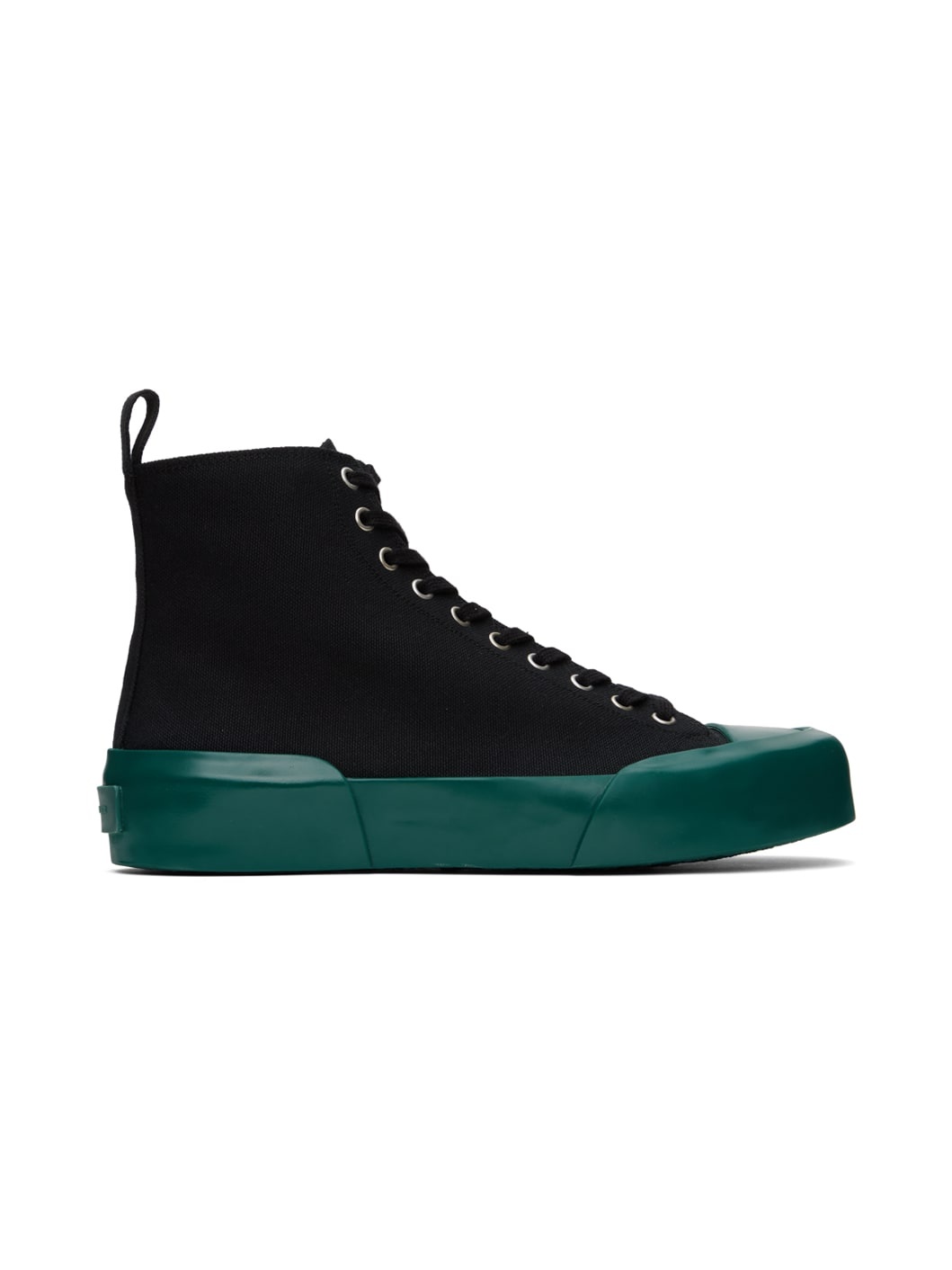 Black & Green High-Top Sneakers - 1