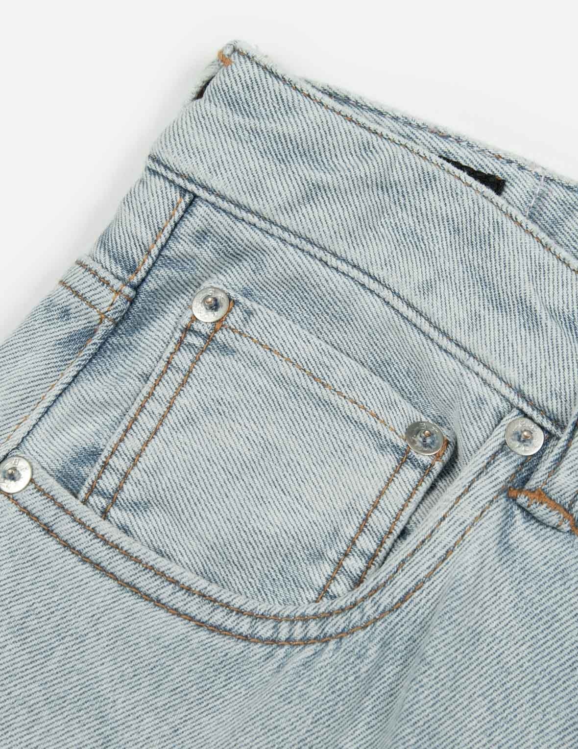 MULTI-POCKET DISTRESSED AND SEAGULL APPLIQUÉ FASHION FIT CARGO JEANS - 7