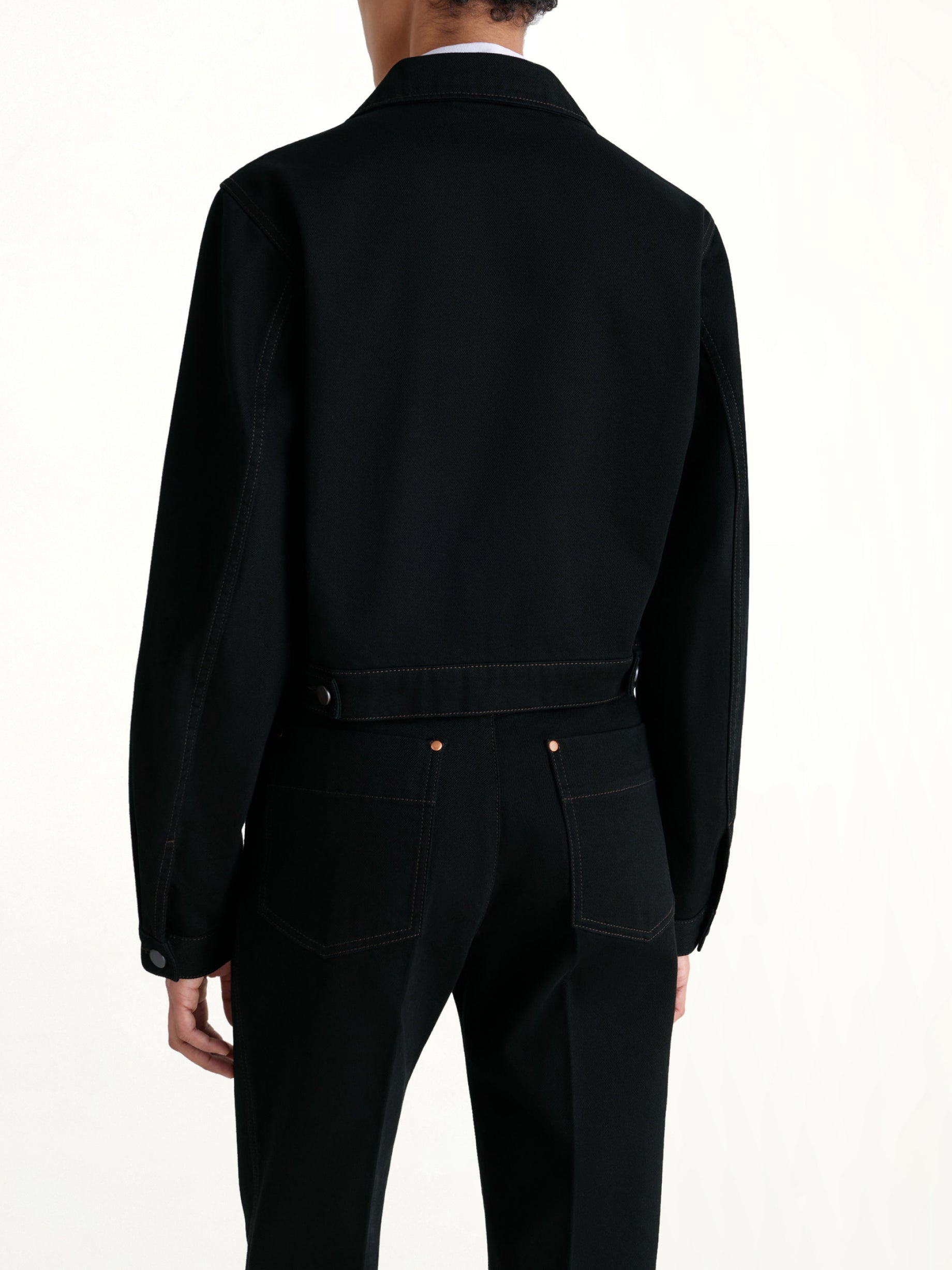 Cropped Blouson in Black - 5