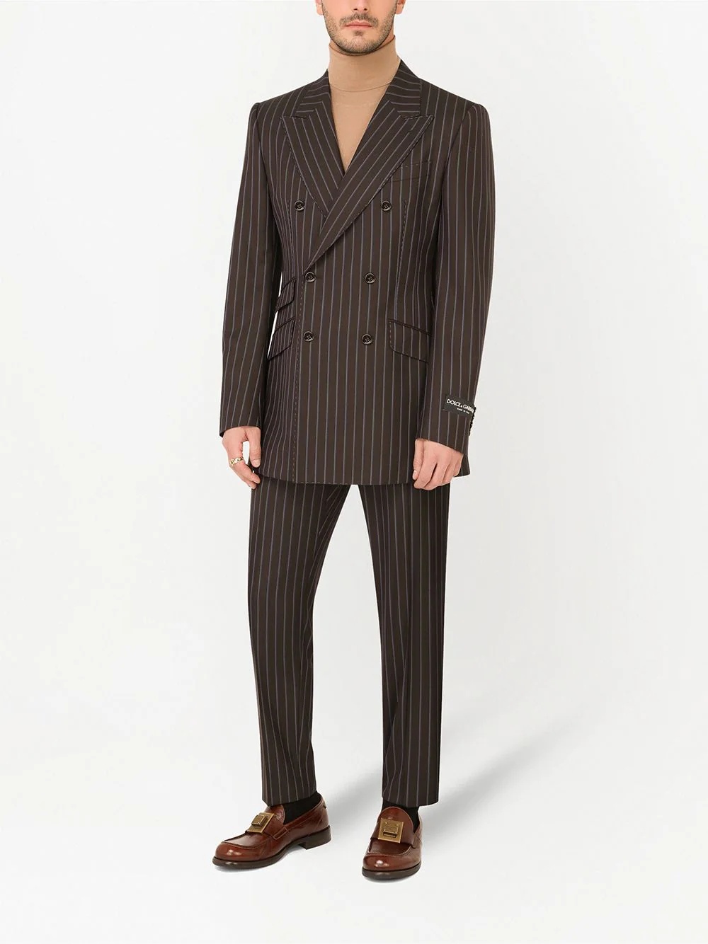 pinstripe virgin wool suit - 7