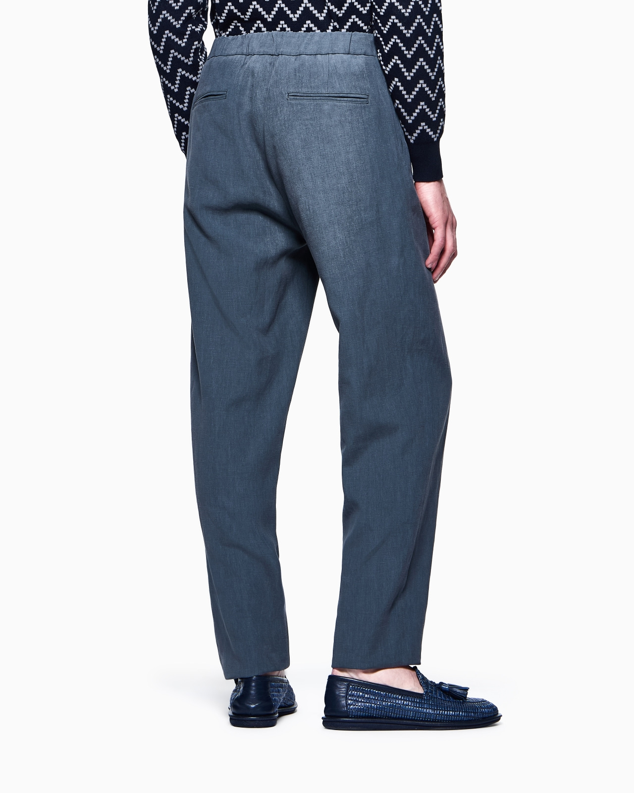 SINGLE-PLEAT, LINEN-CANVAS TROUSERS - 3