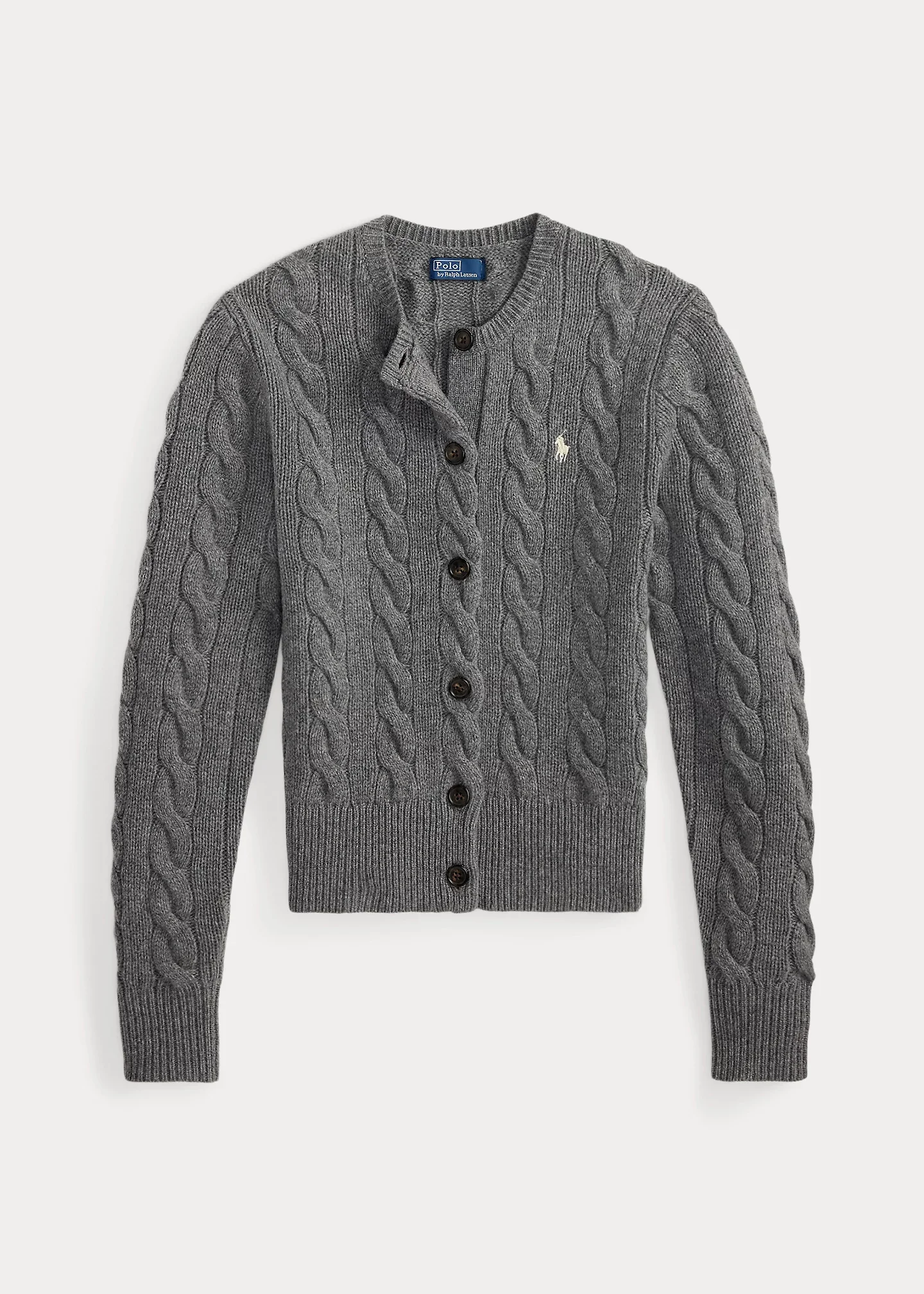 Cable-Knit Wool-Cashmere Cardigan - 1