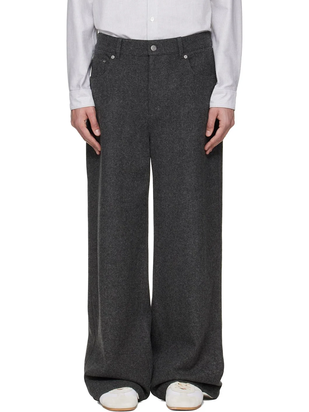 Gray Clyde Trousers - 1