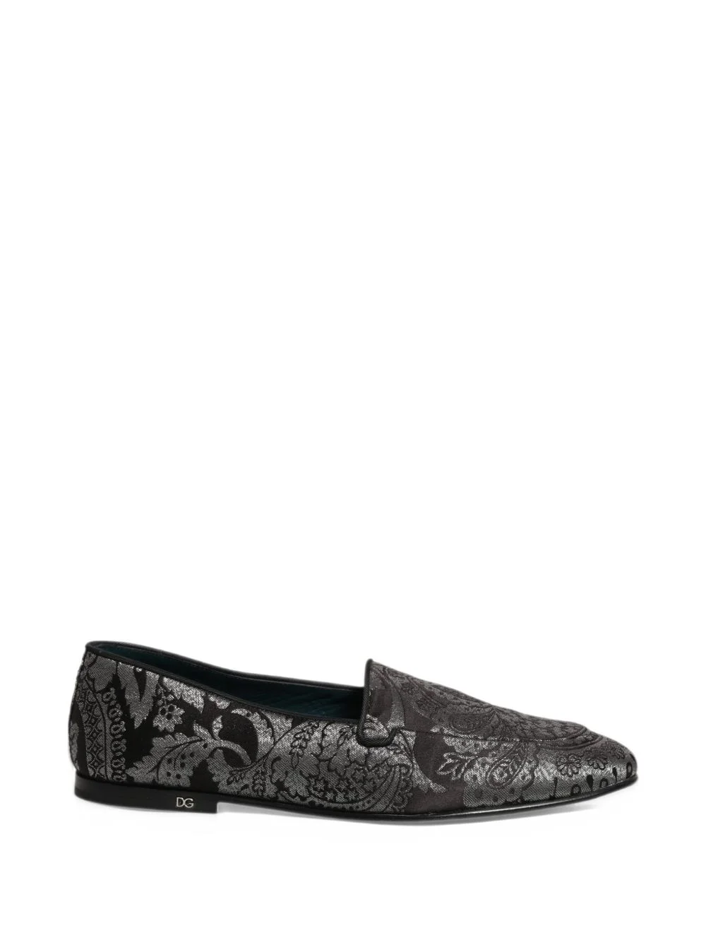jacquard-leather loafers - 1