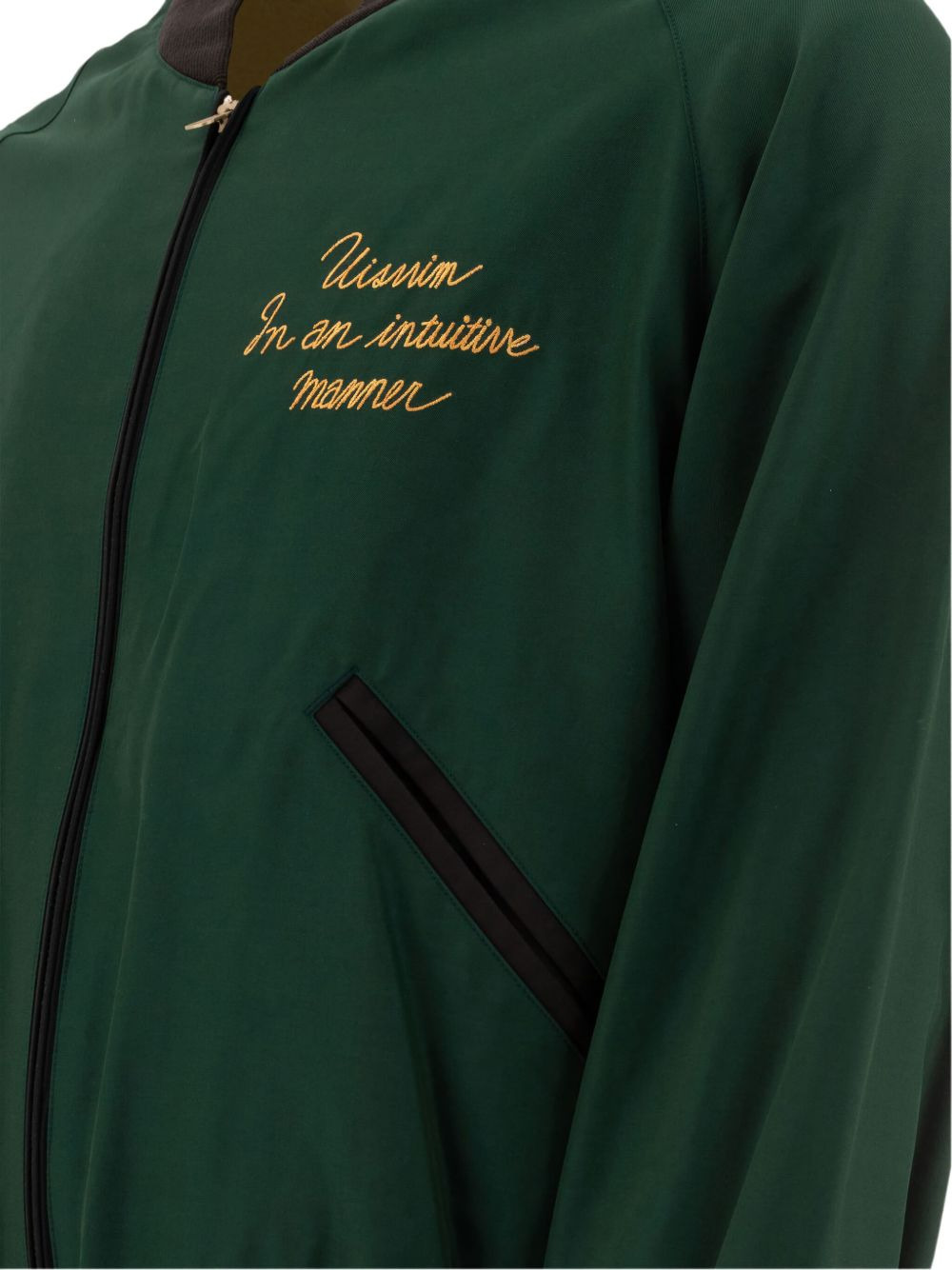 embroidered ribbed bomber jacket - 4