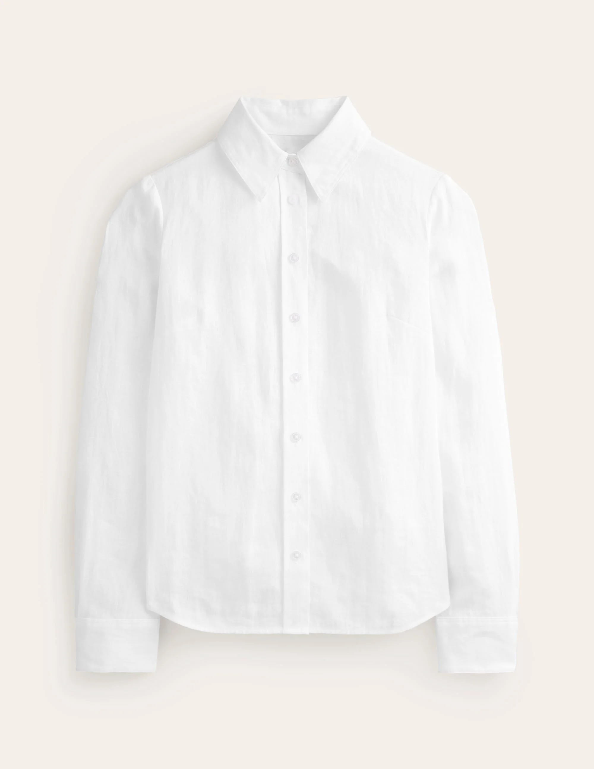 Sienna Linen Shirt-White - 1