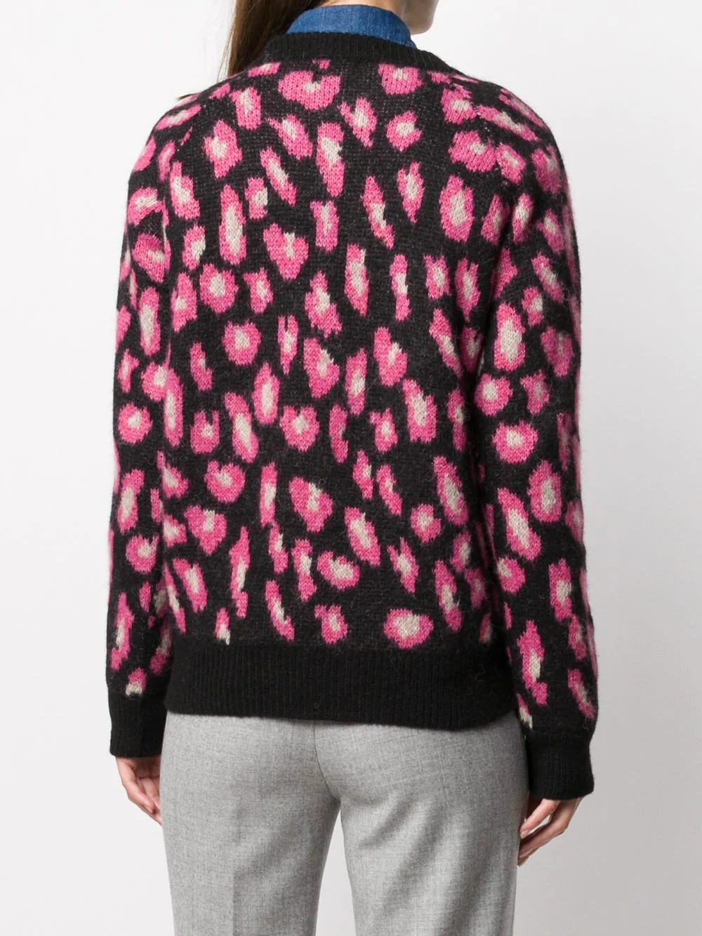 animal-pattern crew-neck jumper - 4