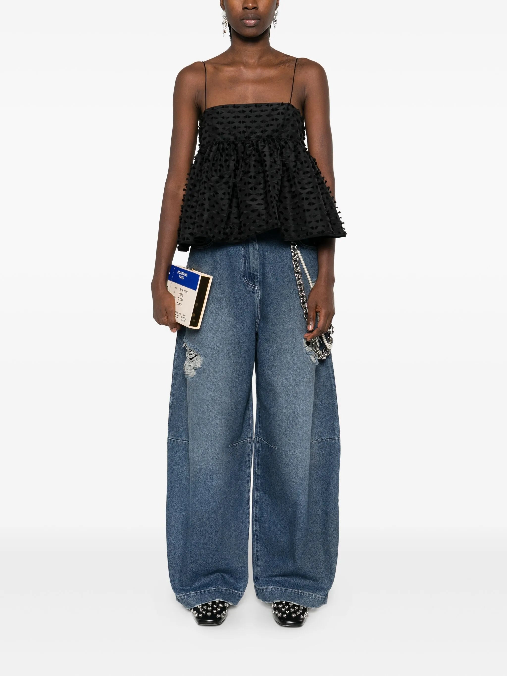 Simone Rocha Distressed Frayed Jeans - 2