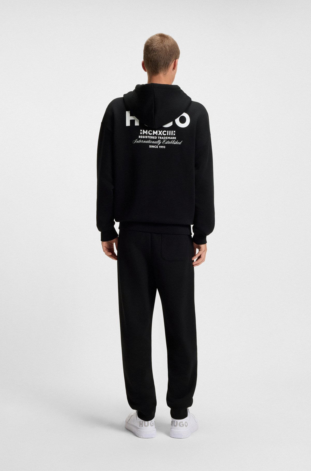COTTON-TERRY HOODIE WITH LOGO PRINTS - 5