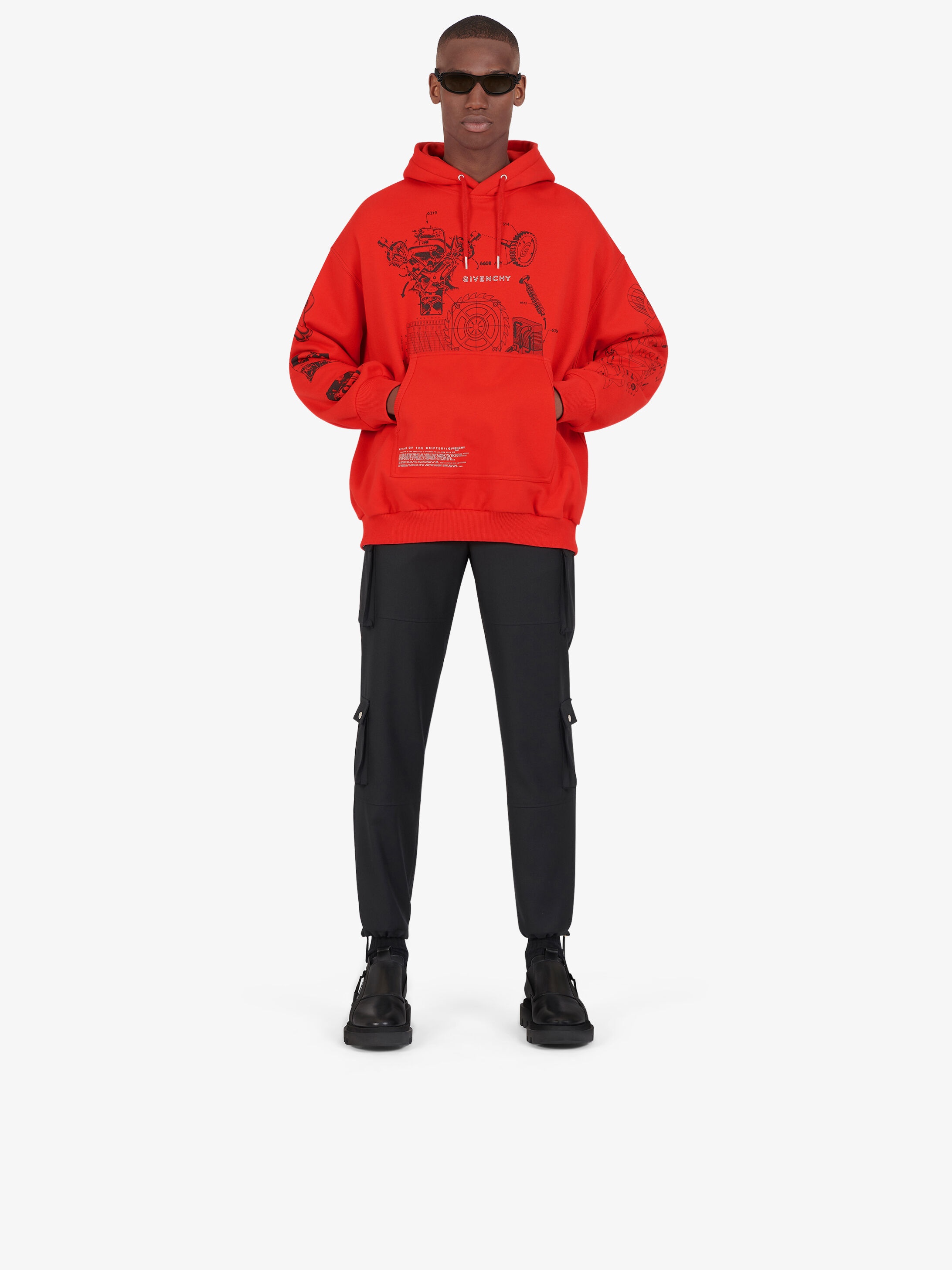 GIVENCHY Schematics oversized hoodie - 2