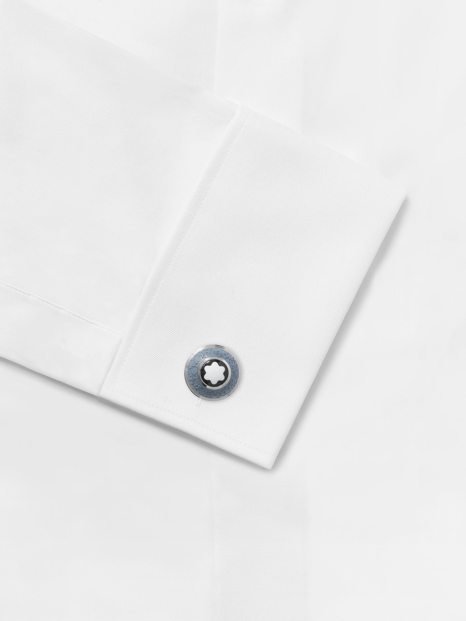 Silver-Tone and Enamel Cufflinks Light blue - 2