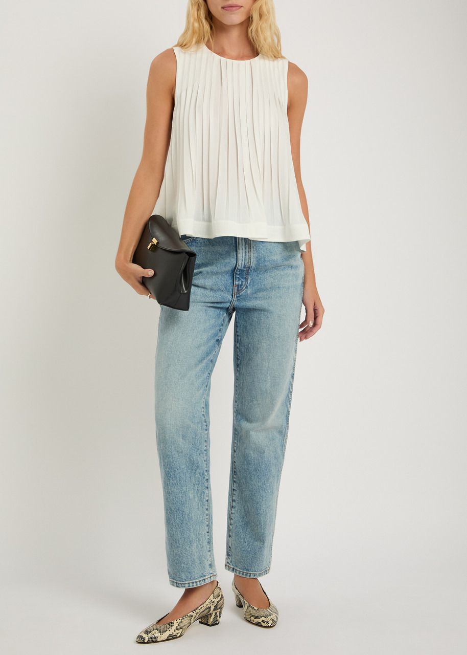 Vince Pleated Woven top - 4