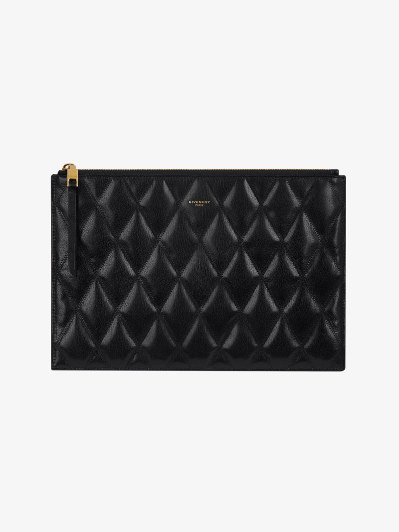 Pouch in diamond quilted leather 1