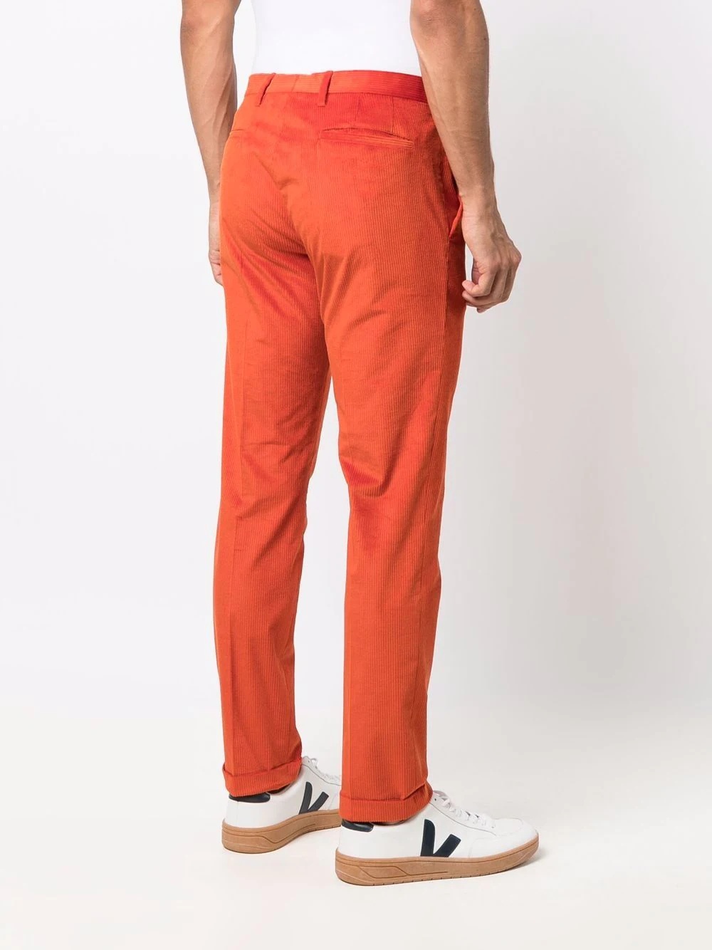 slim-cut corduroy trousers - 4