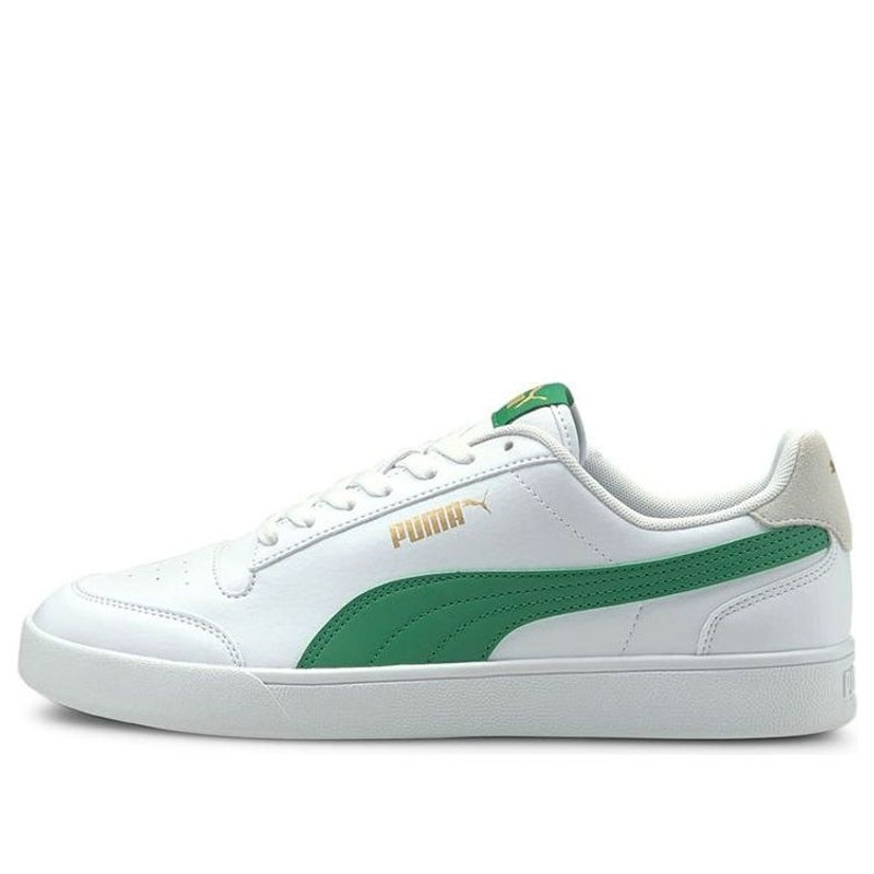 PUMA Unisex Shuffle Sneakers White/Green 309668-13 - 1