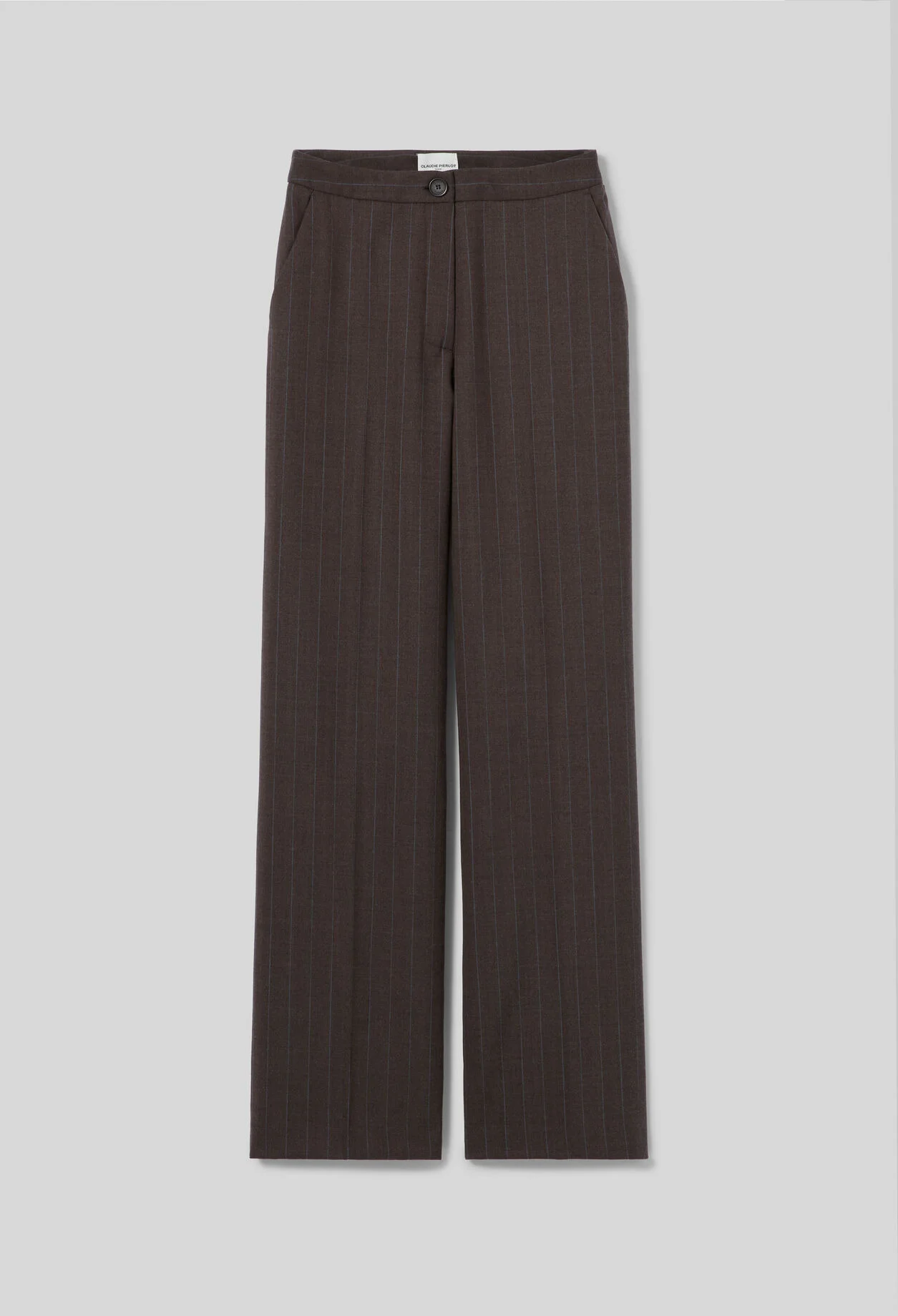 STRAIGHT STRIPED WOOL TROUSERS - 1
