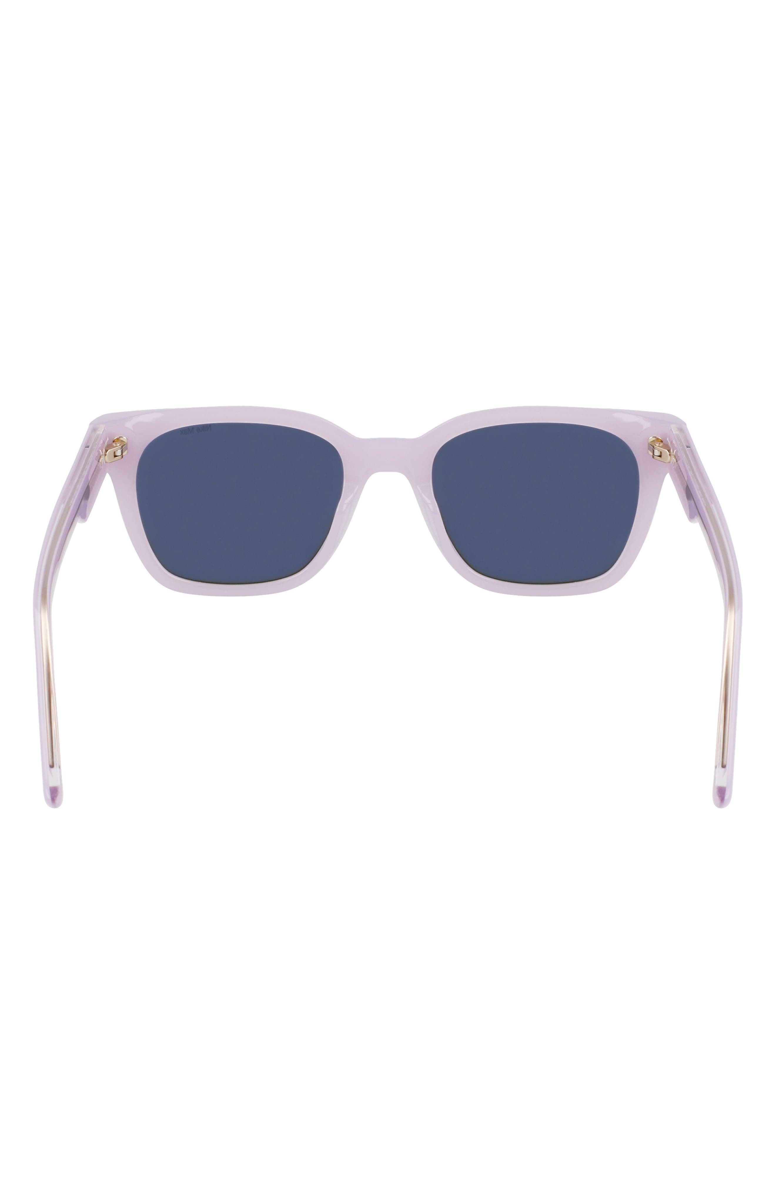 Nike Crescent II 52mm Square Sunglasses in Milky Lilac Bloom /Green at Nordstrom - 6