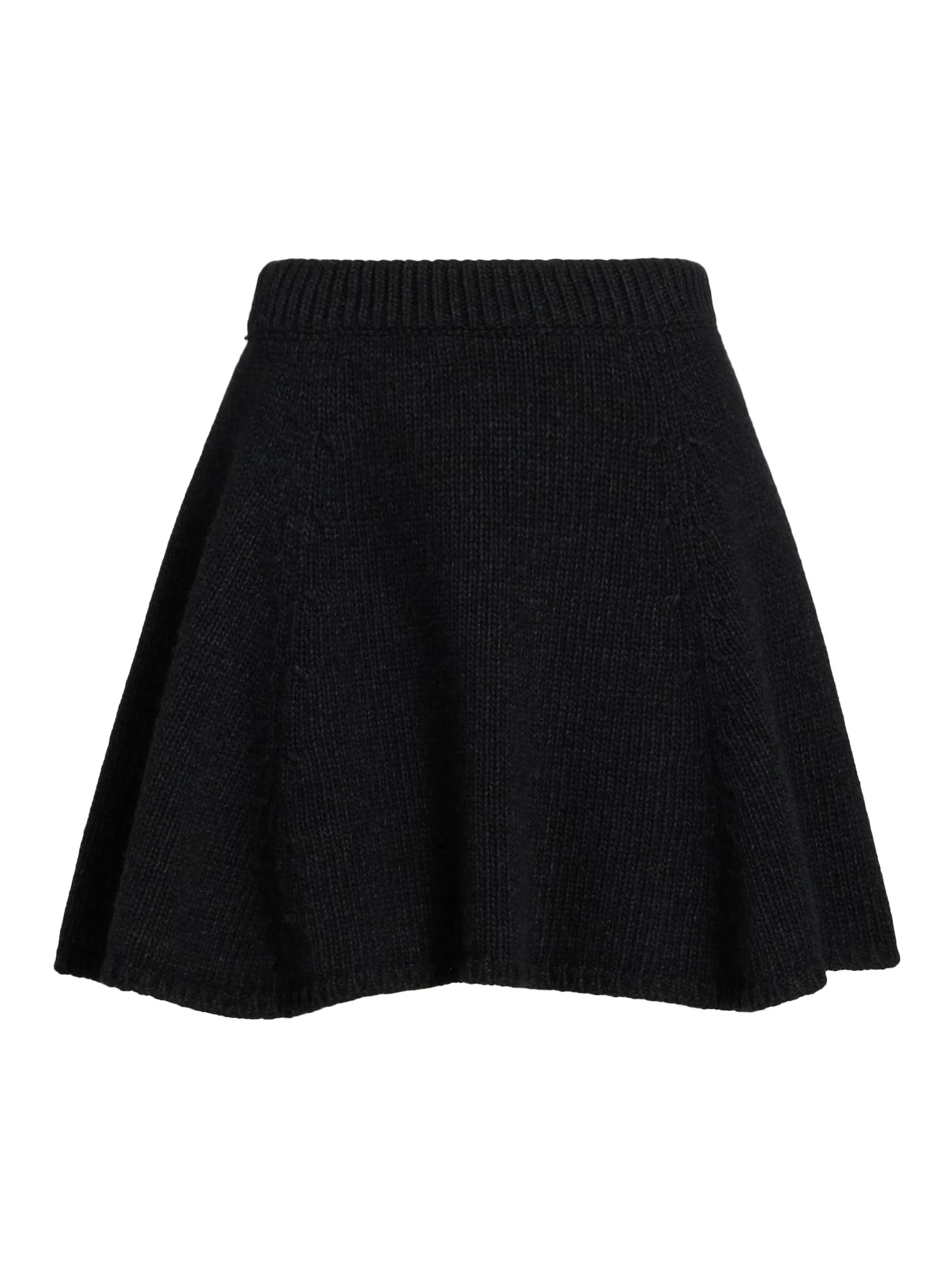 Women's Wool-Blend Knit Miniskirt - Phantom - 1