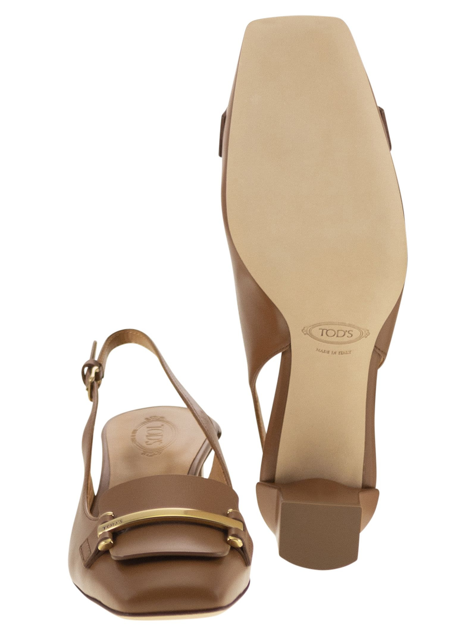 Tod's Women Slingback Leather Décolleté - 5