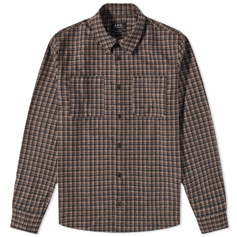 A.P.C. Justin Wool Check Overshirt - 1