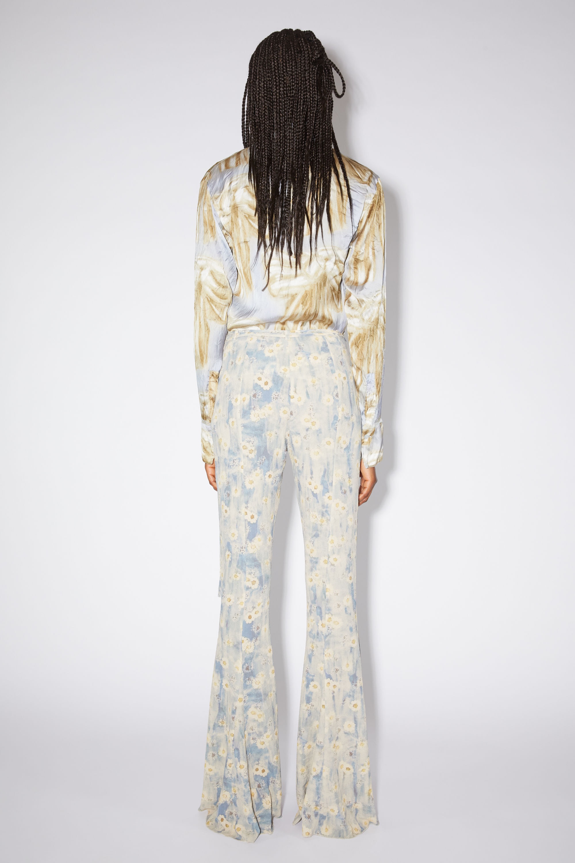 Printed trousers - Blue/beige - 3